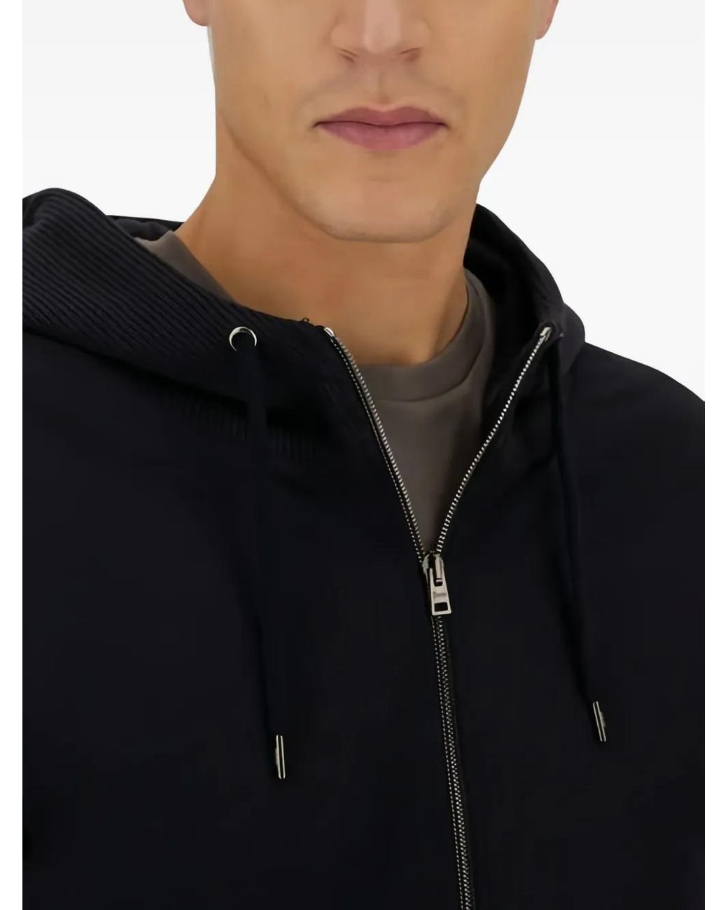 Herno Blue Ribbed Sweatshirt for men