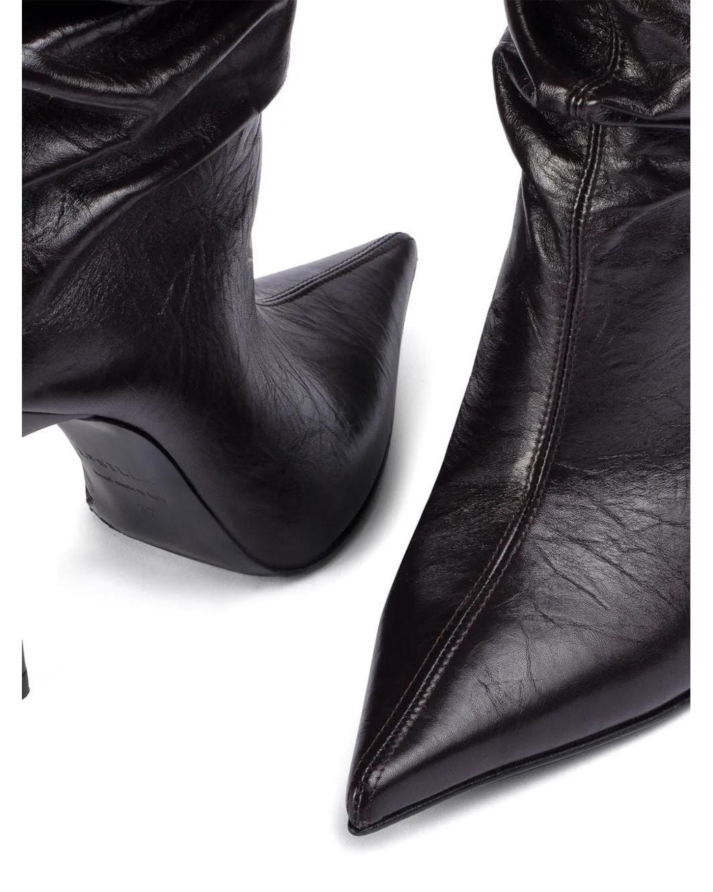 Le Silla Black Bella Pointed-Toe Knee Boots