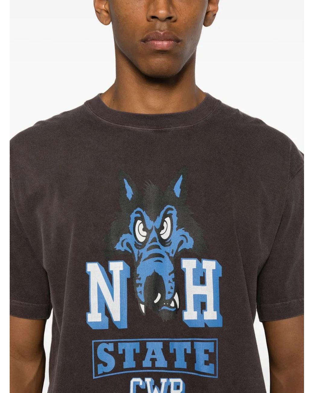 Neighborhood Brown Nh Wolf-Print T-Shirt for men