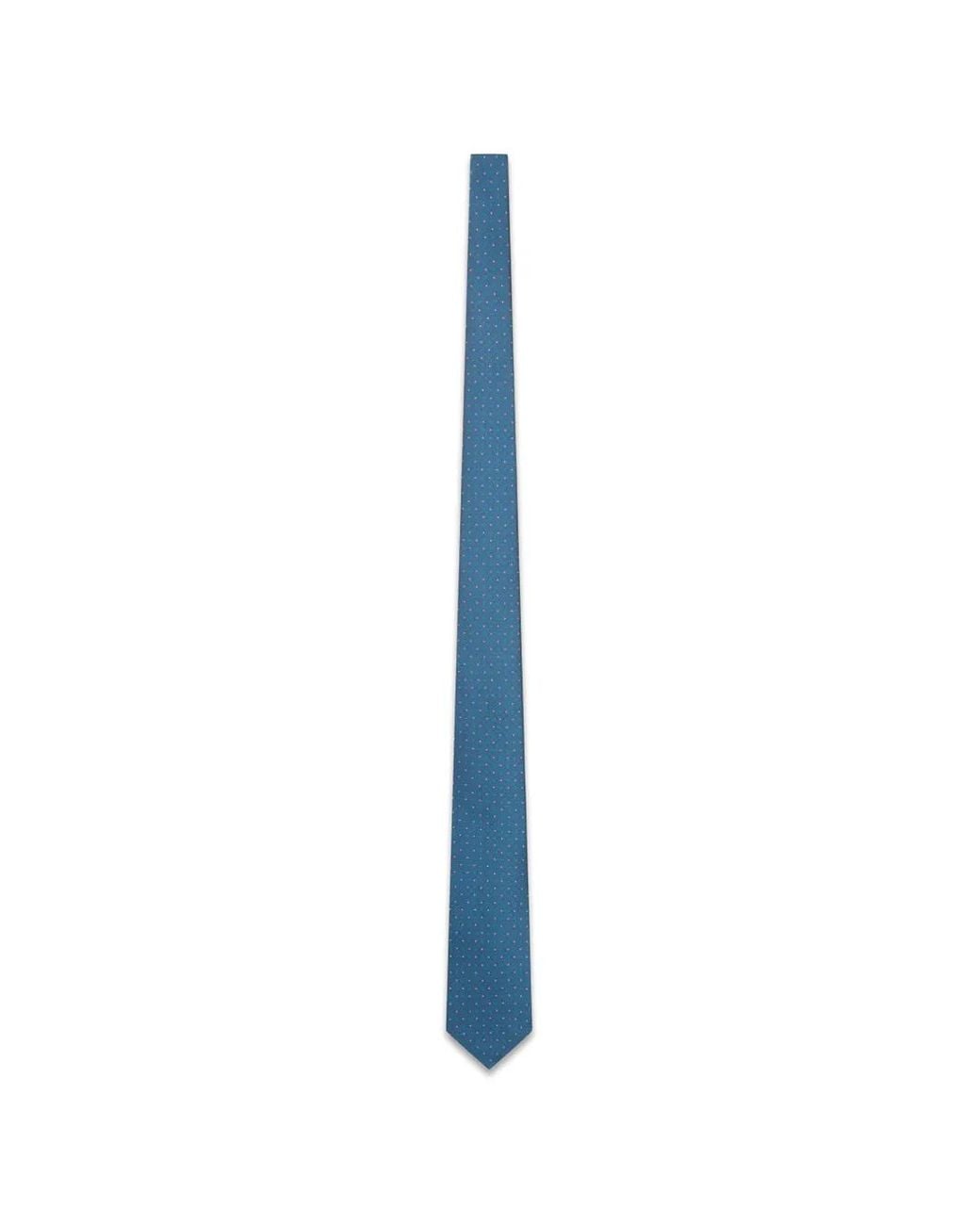 Kiton Blue Micro-Pattern Tie for men