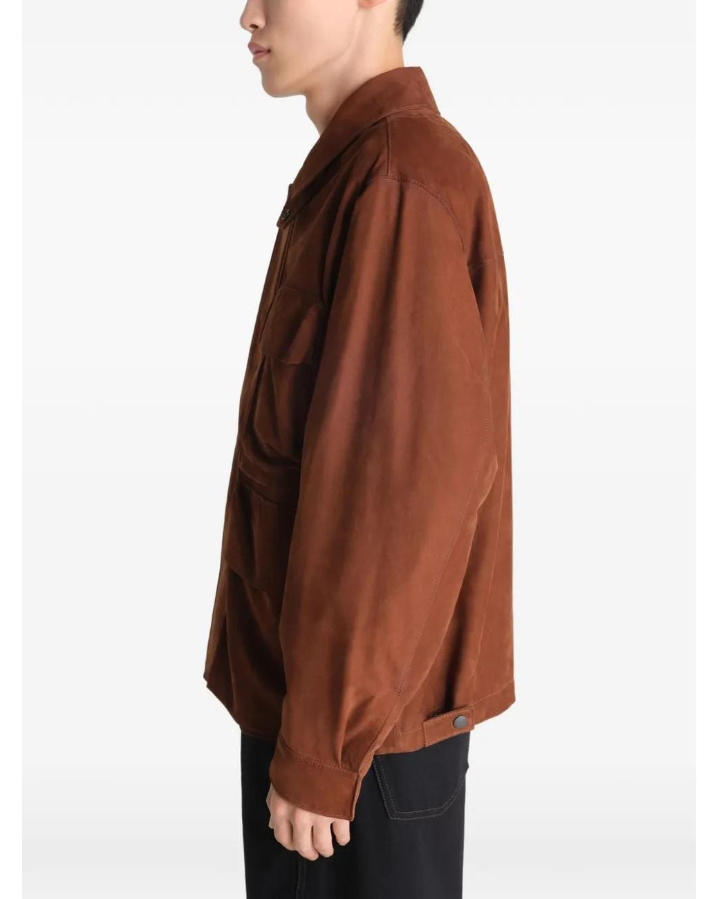 Lemaire Brown Patch-Pocket Jacket
