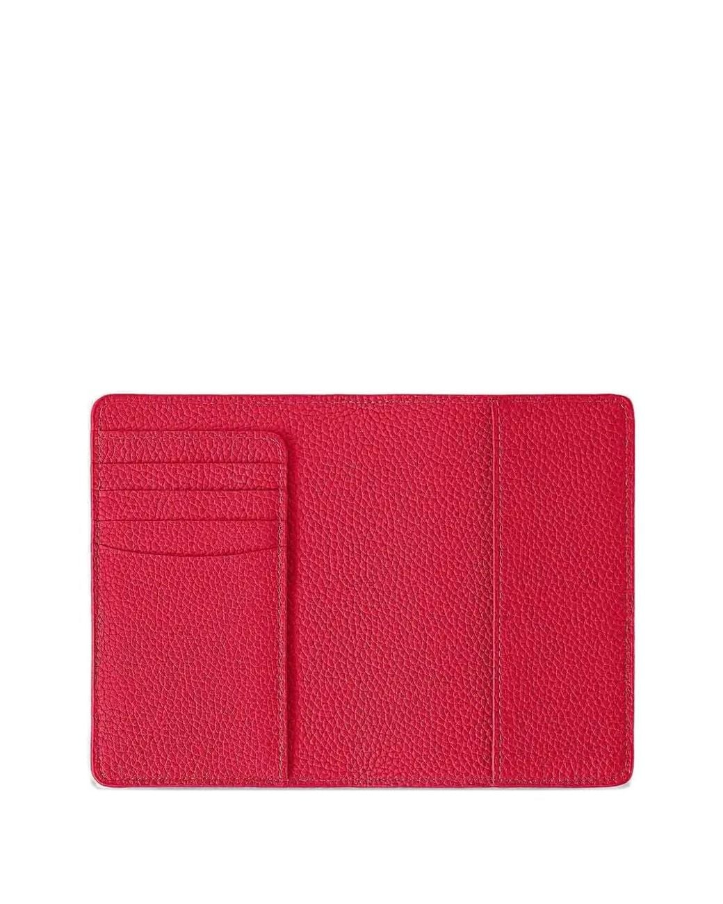 Maison De Sabre Red Leather Passport Holder