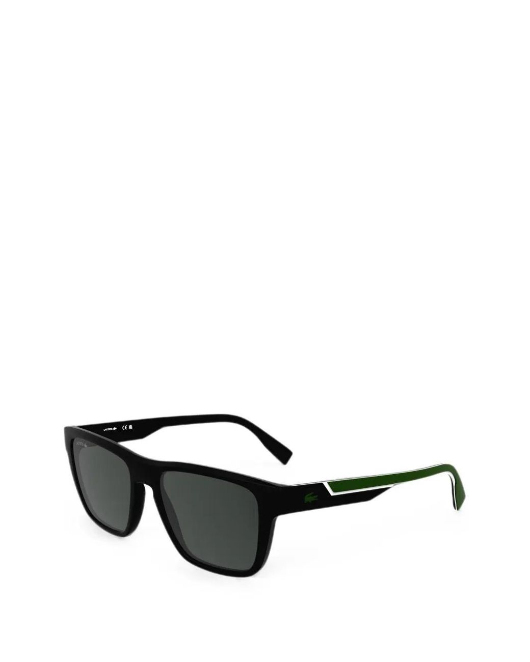 Lacoste Black Rectangle-Frame Sunglasses for men