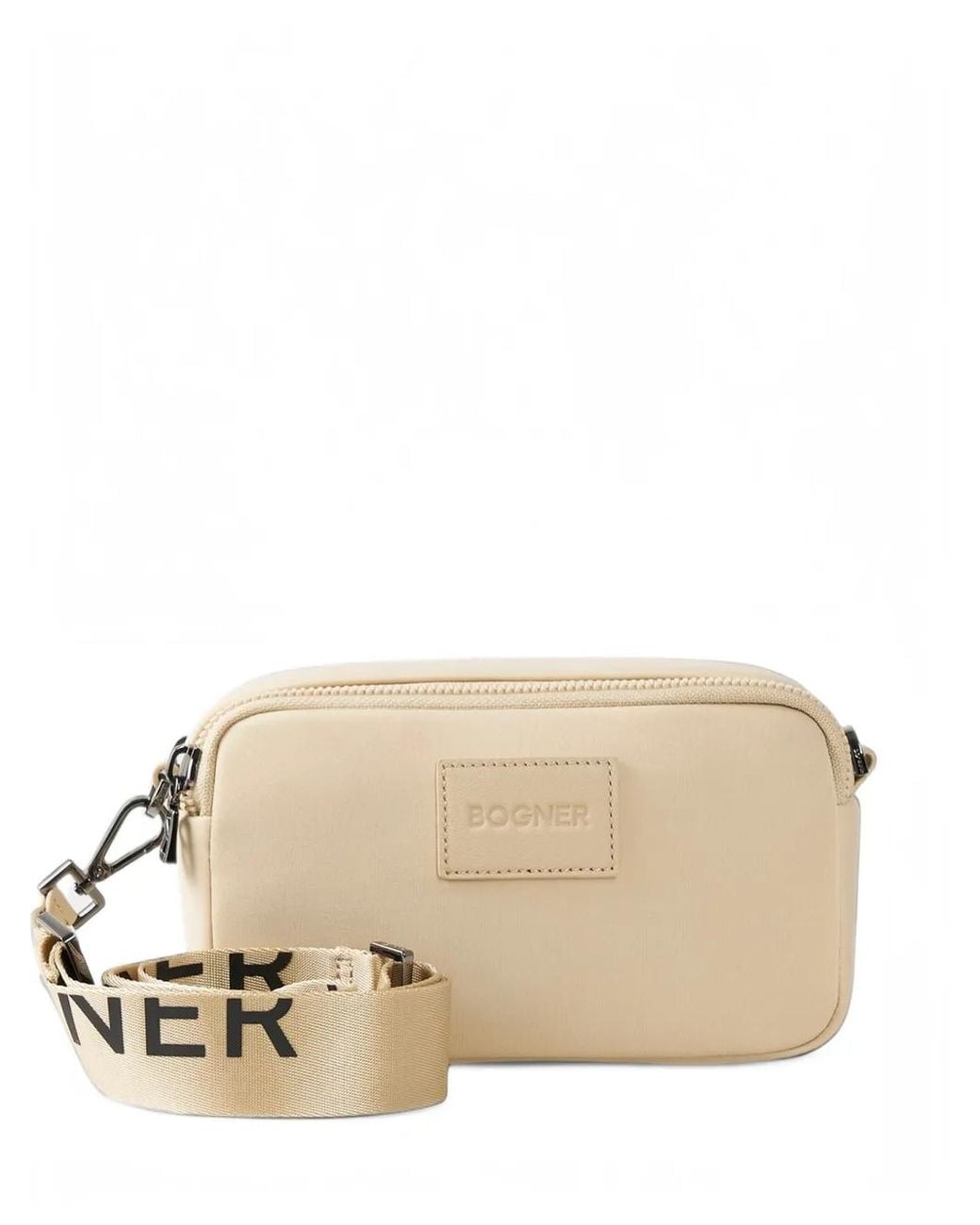 Bogner Natural Alvier Avy Logo-Patch Shoulder Bag