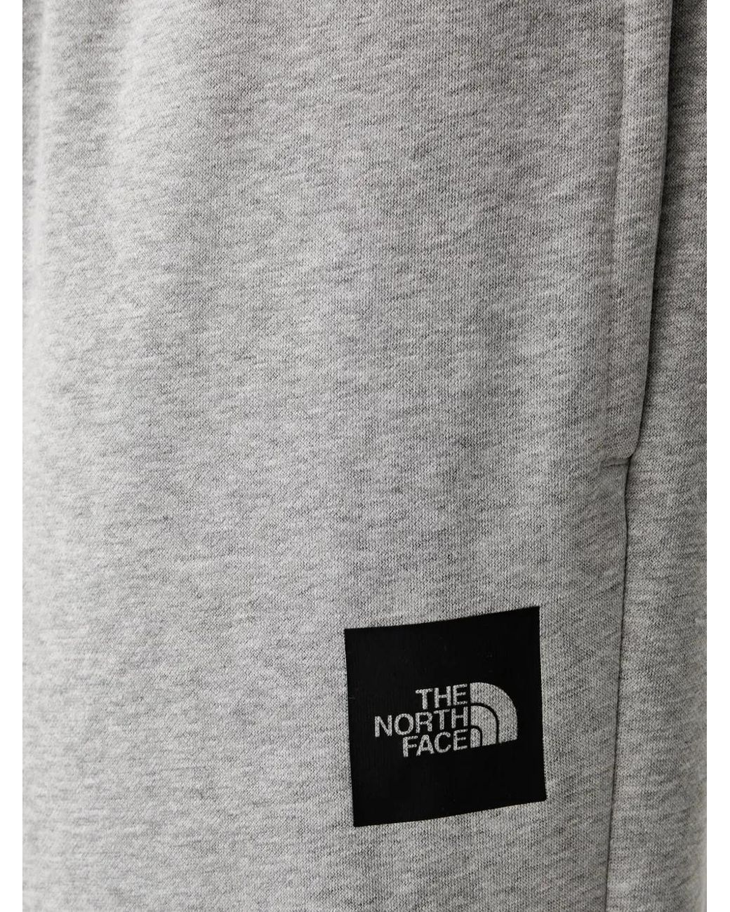 The North Face Gray Logo-Patch Track Pants for men