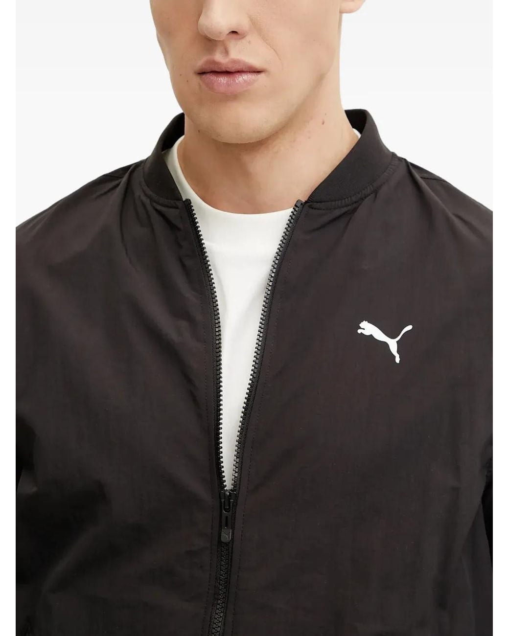 PUMA Bomberjack Met Logoprint in het Black voor heren