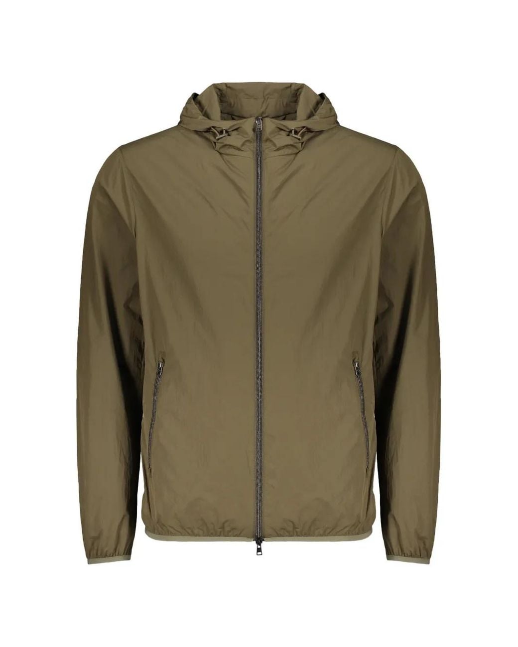 Giacca Leggera Con Zip E Cappuccio di Herno in Green da Uomo