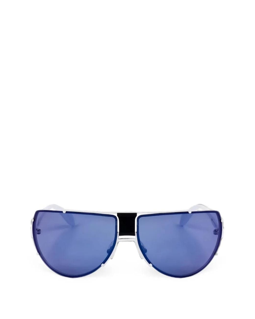 Adidas Blue Geometric-Frame Sunglasses for men