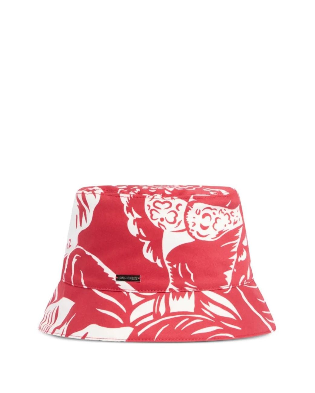 DSquared² Red Dancing Flowers Bucket Hat