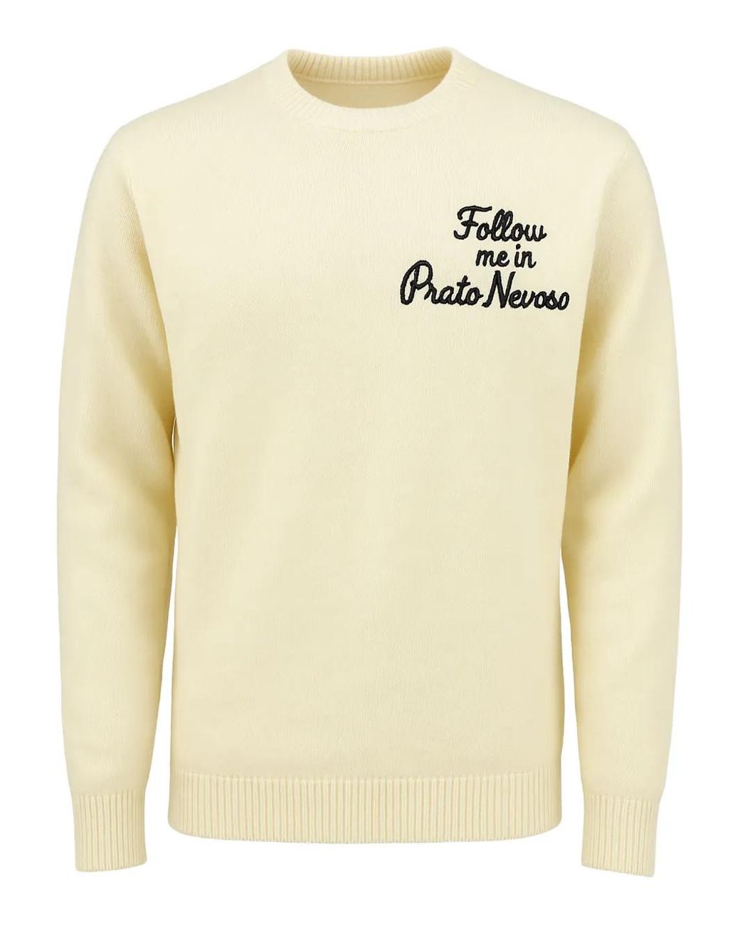 Mc2 Saint Barth Natural Graphic Design Sweater for men