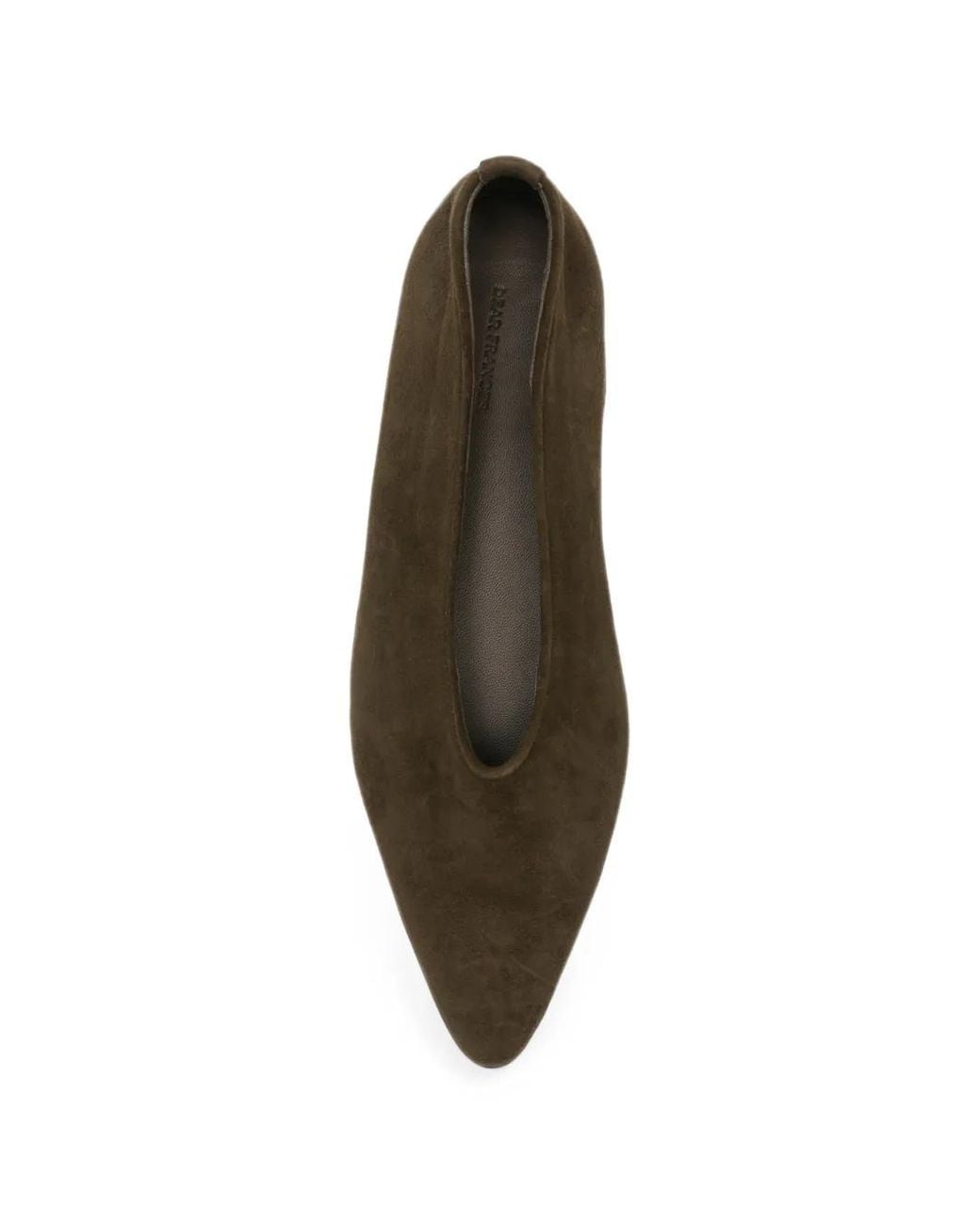 Dear Frances Brown Pointed-Toe Suede Loafers