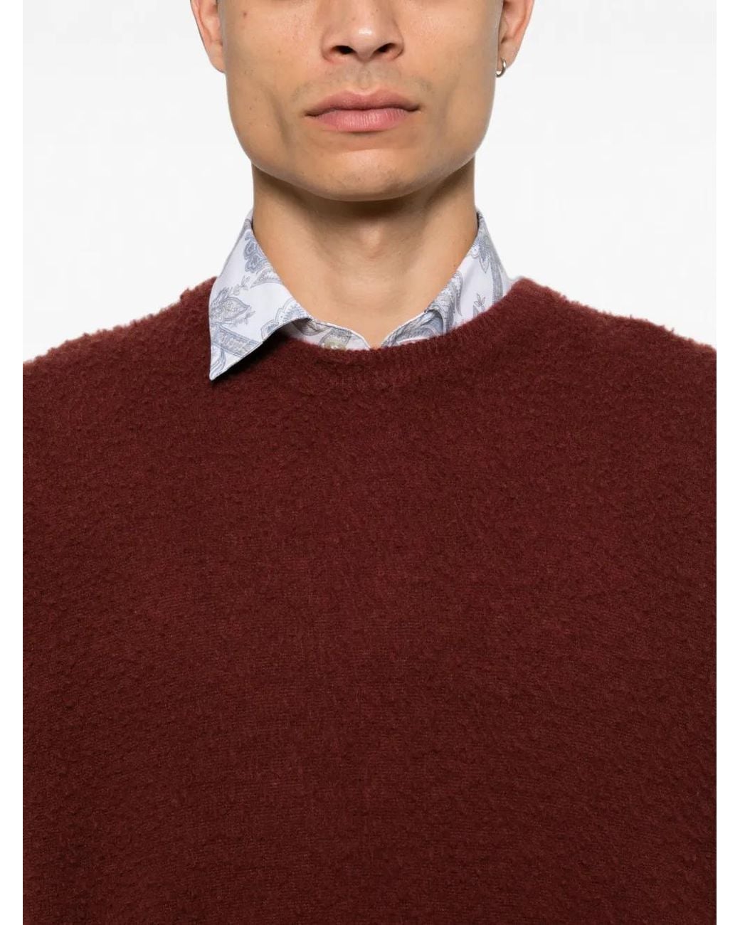 Roberto Collina Red Pull À Col Rond for men