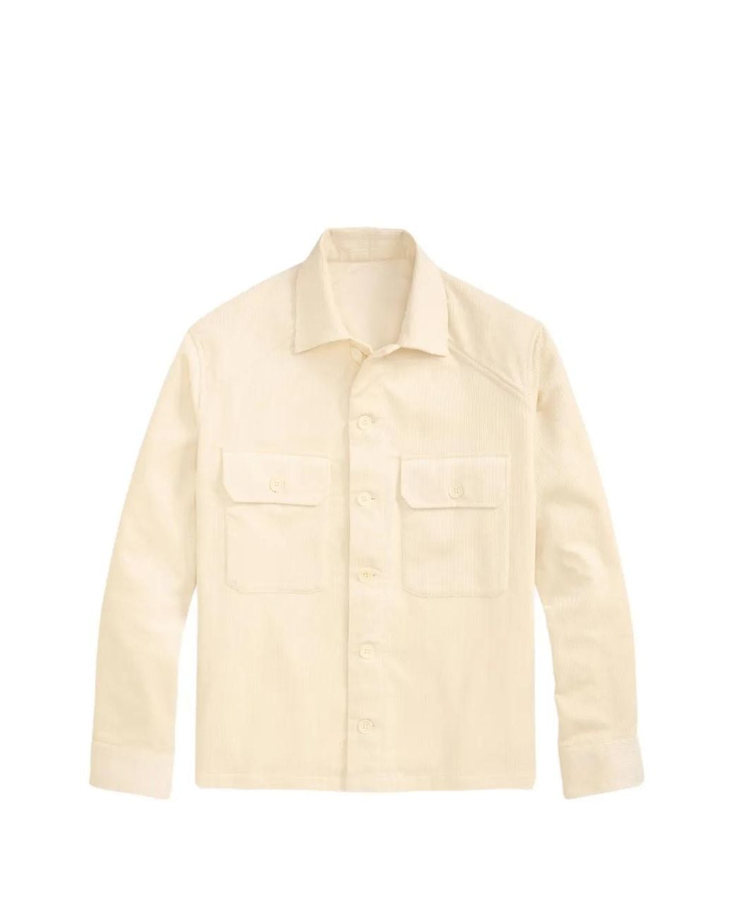 Ralph Lauren Natural Corduroy Pocket-Detail Shirt Jacket for men