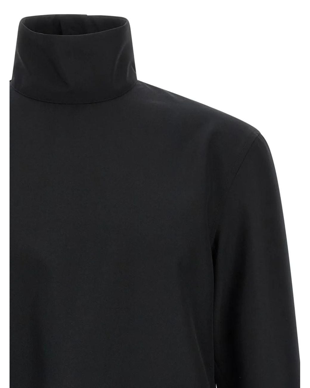 Gucci Black High-Neck Back-Buttoned Shirt for men
