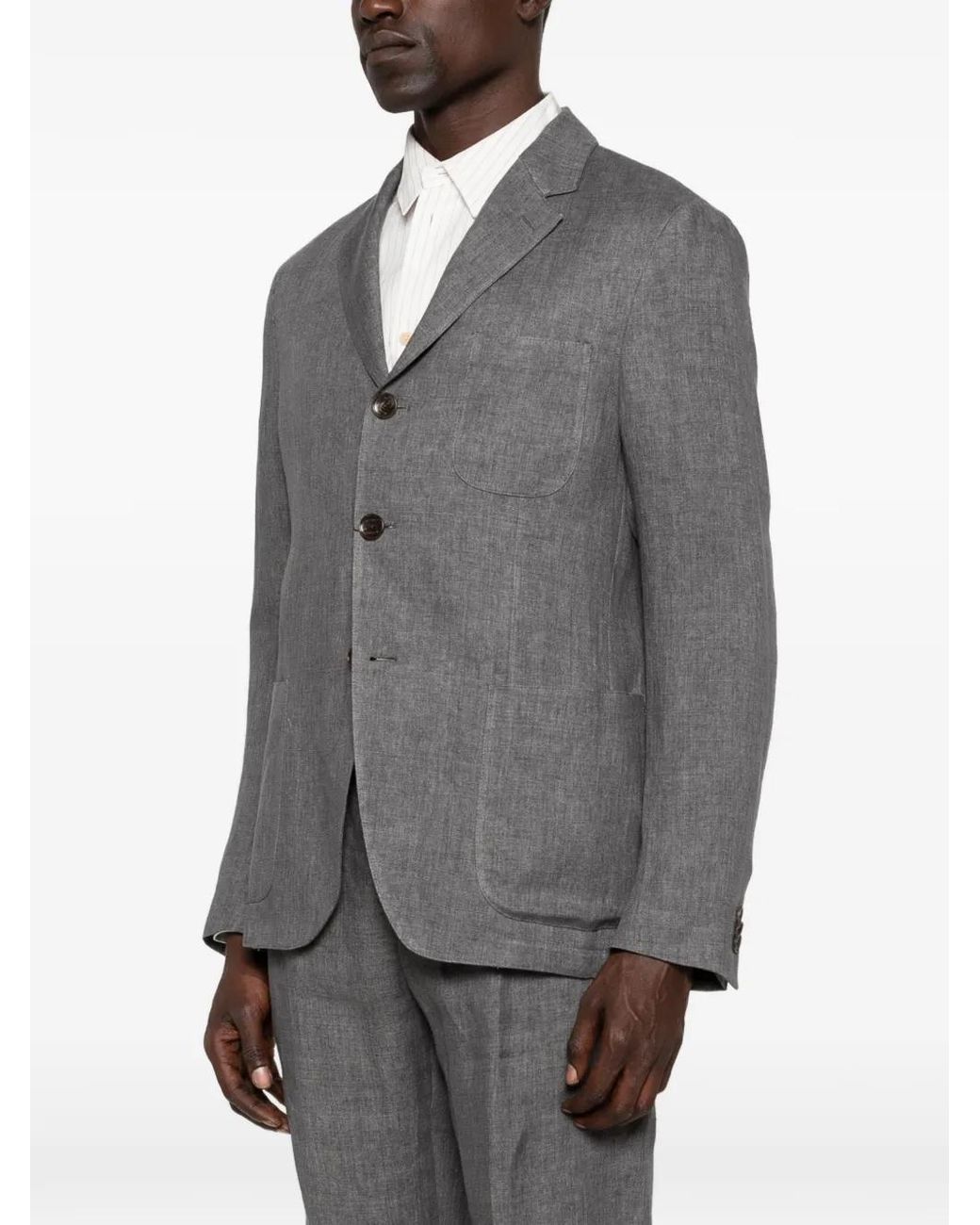 Etro Gray Patch-Pocket Blazer for men