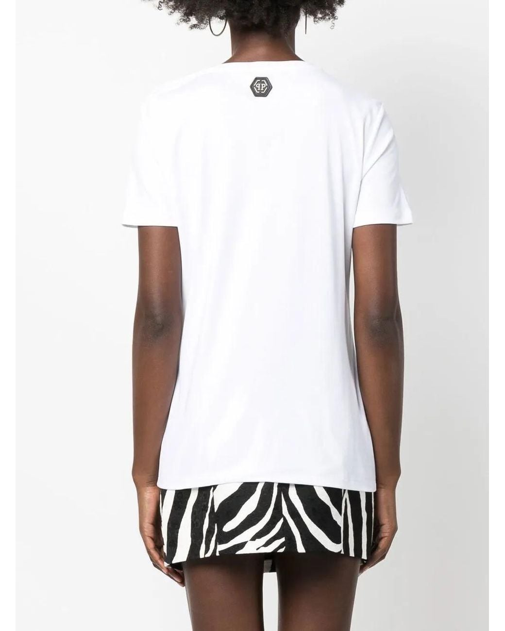 Philipp Plein T-Shirt Met Ronde Hals in het White