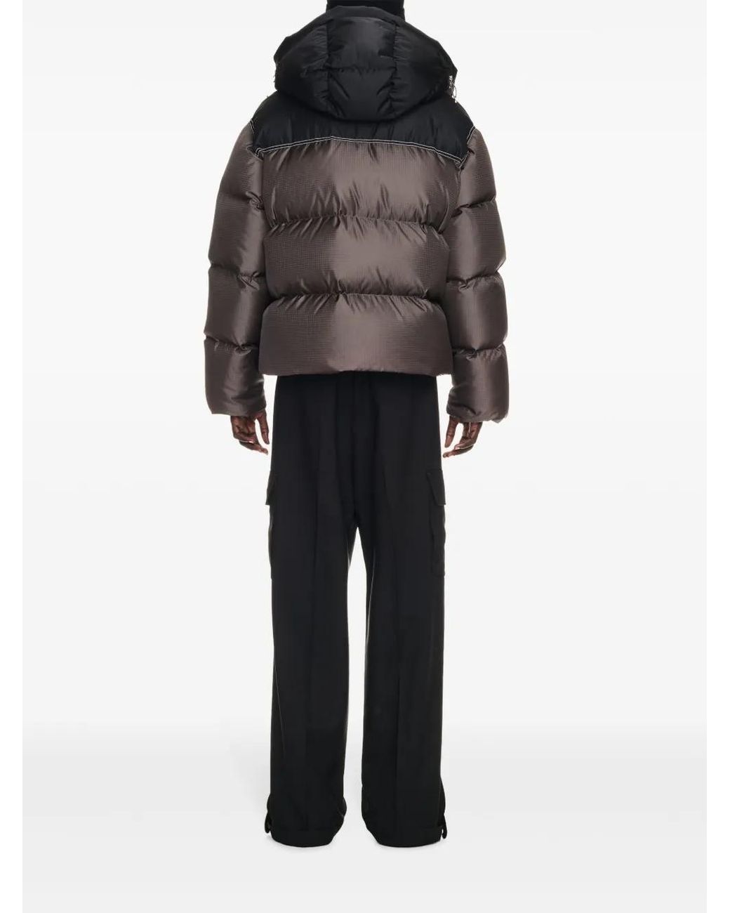 Off-White c/o Virgil Abloh Donsjack Met Logopatch in het Black voor heren