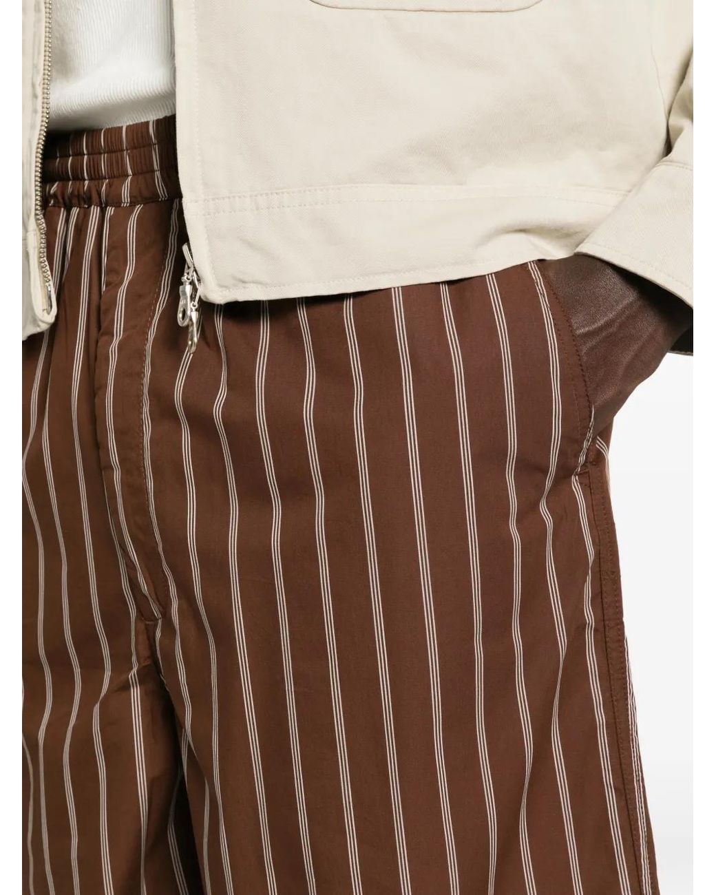 Etudes Studio Brown Comfort Striped Shorts