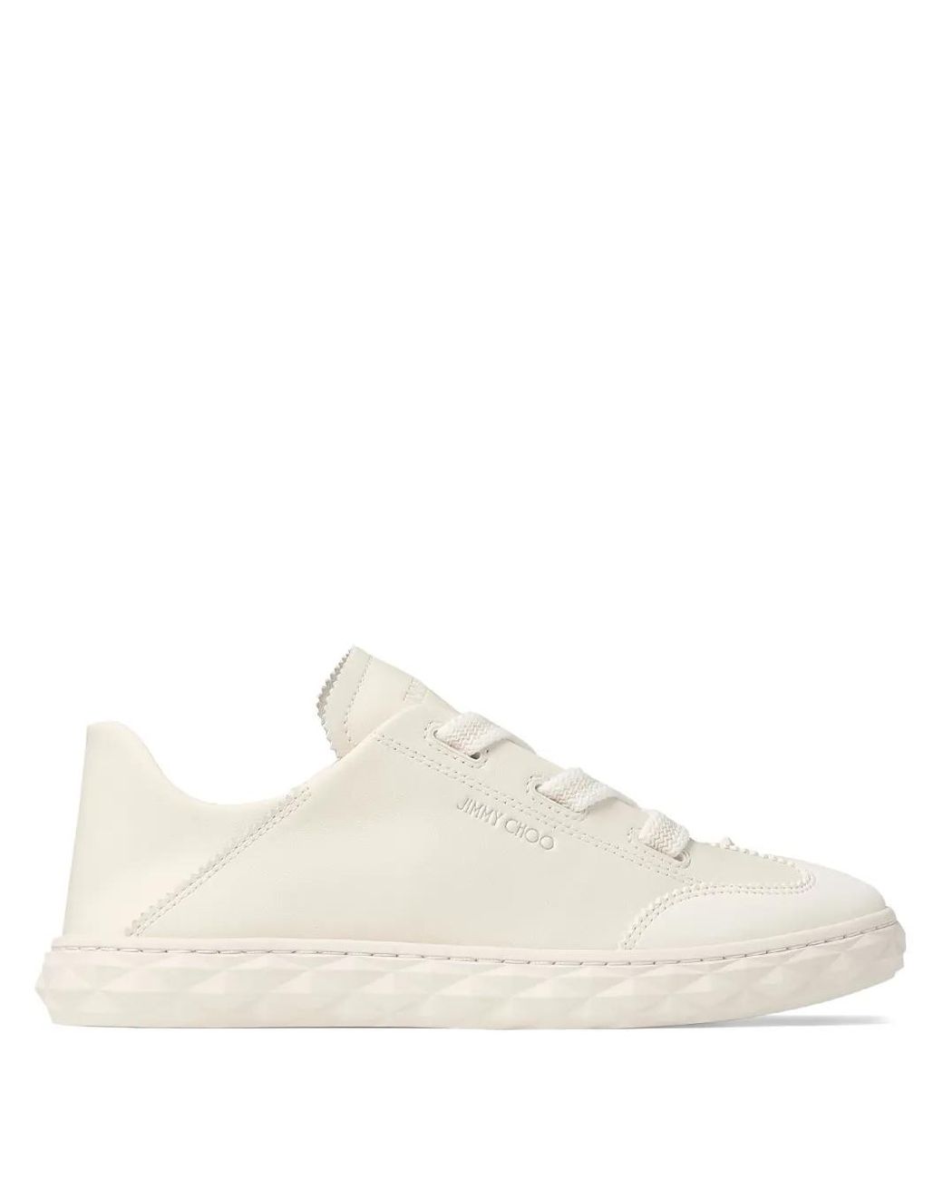 Jimmy Choo White Diamond Light Leather Sneakers