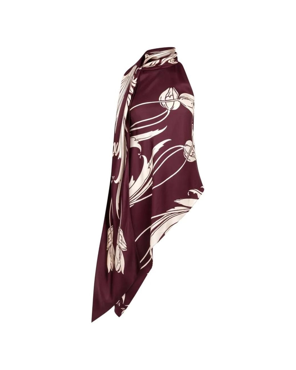 Monse Red Floral-Print Draped Blouse