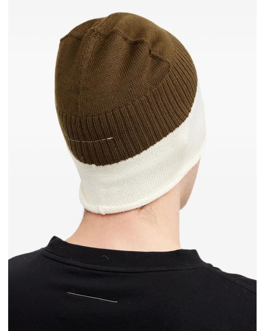 MM6 by Maison Margiela Brown Cotton Knit Beanie