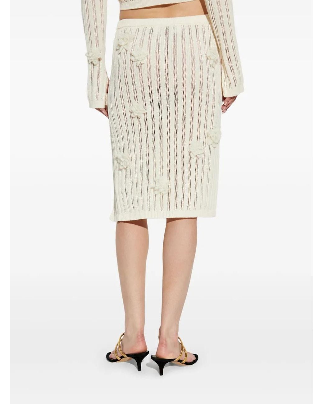 Casablanca Natural Skirt With Patches