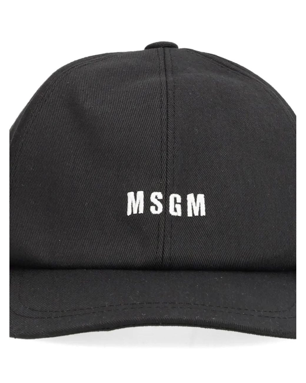MSGM Black Logo Hat for men
