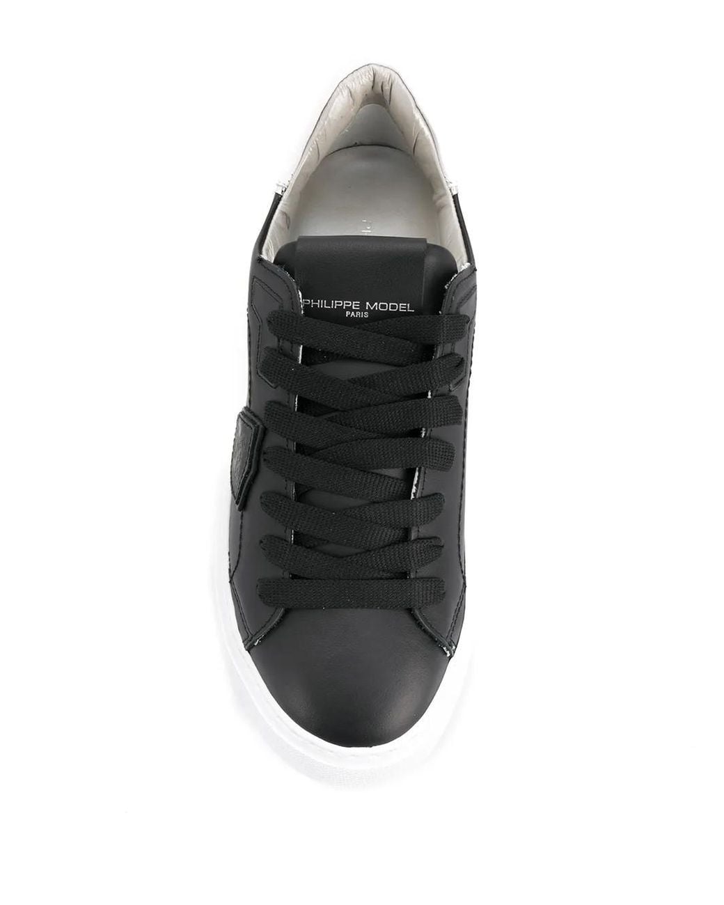Philippe Model Black Side Logo Patch Sneakers