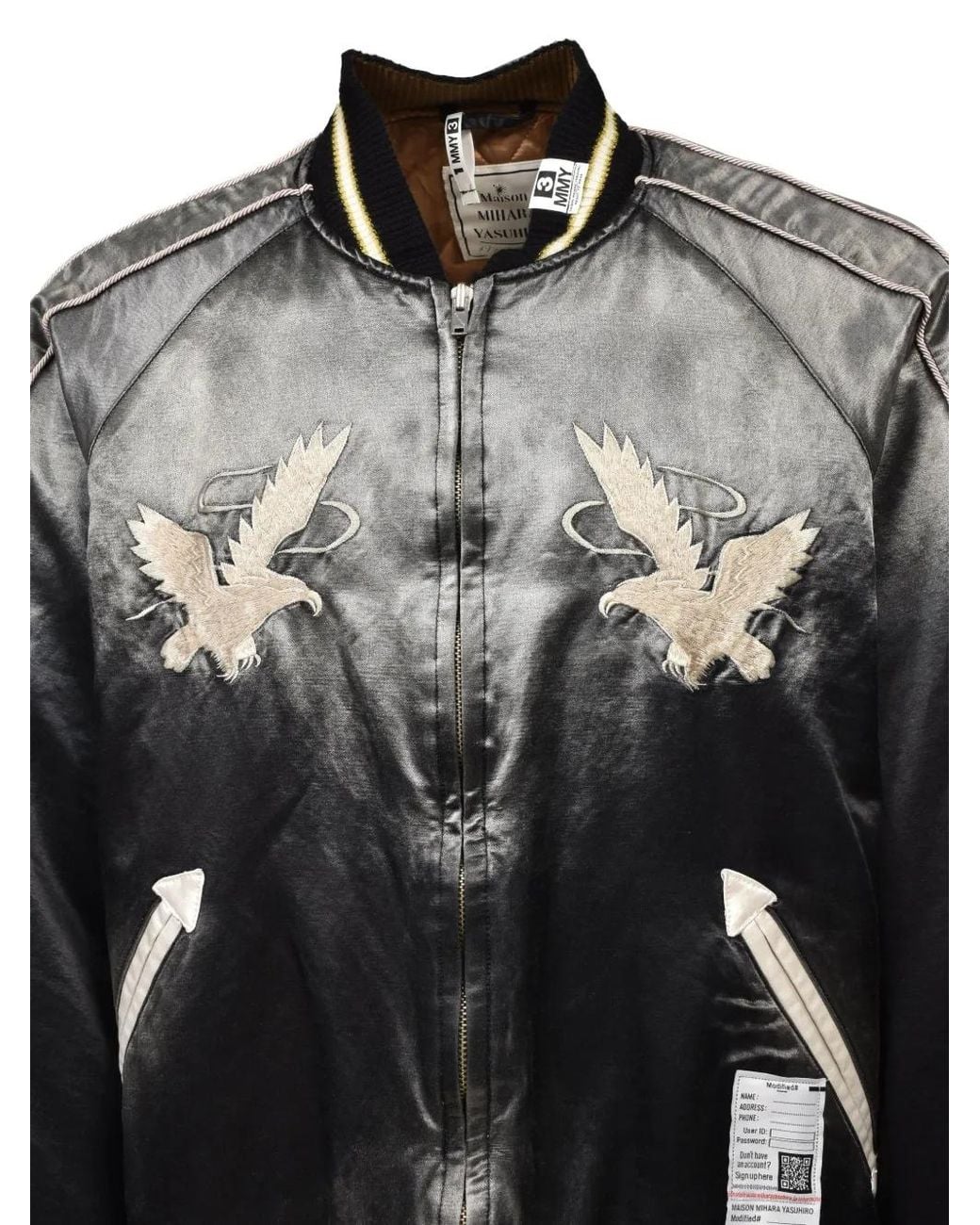 Maison Mihara Yasuhiro Black Sun Faded Like Souvenir Jacket for men