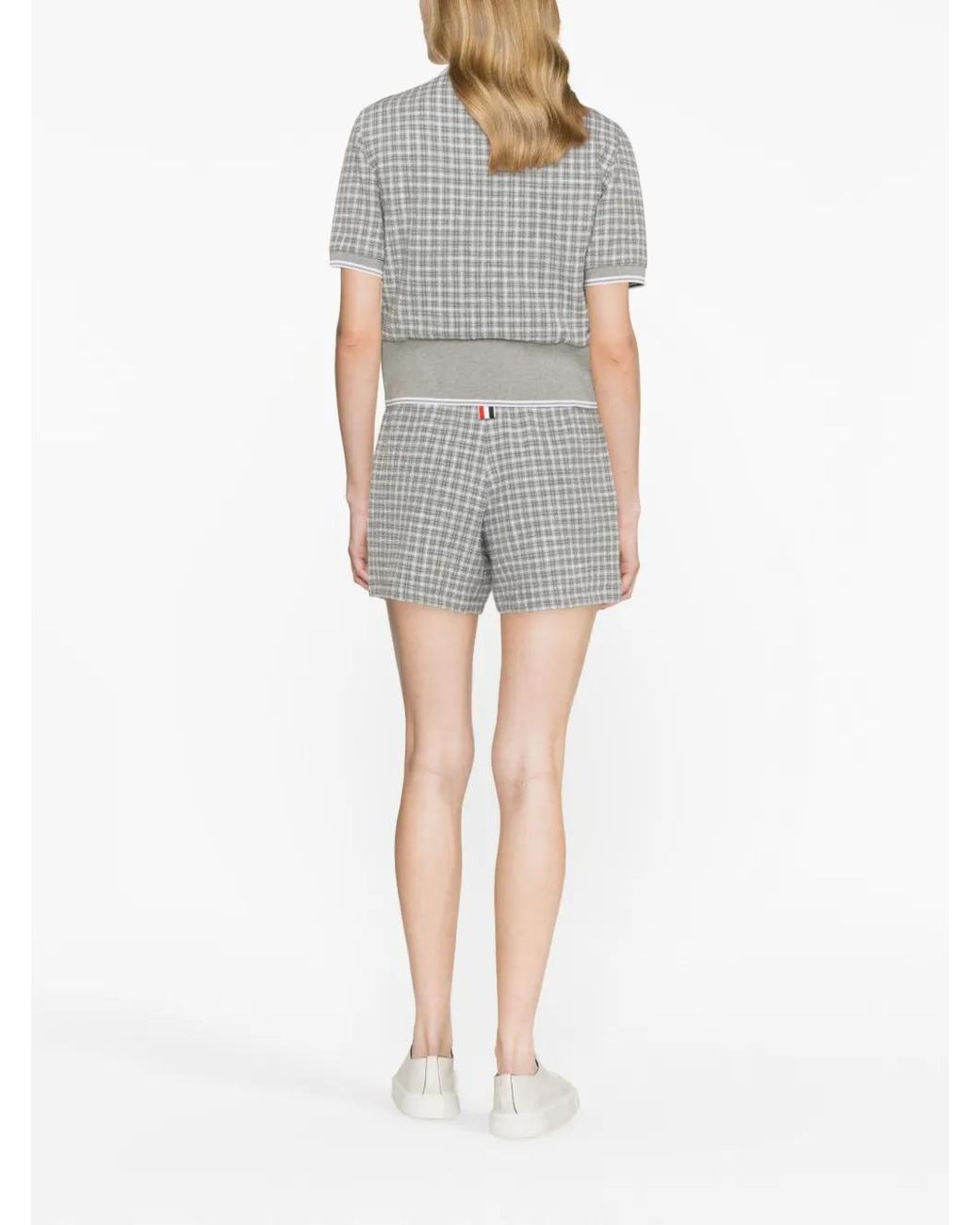 Thom Browne Gray Tweed Cotton Shorts