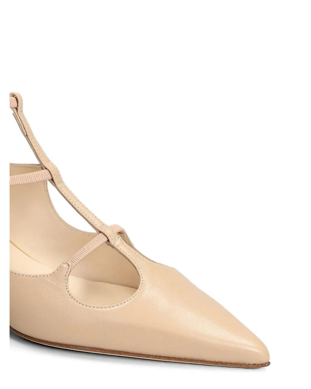 Anna F. Natural 5Cm Cut-Out Pumps