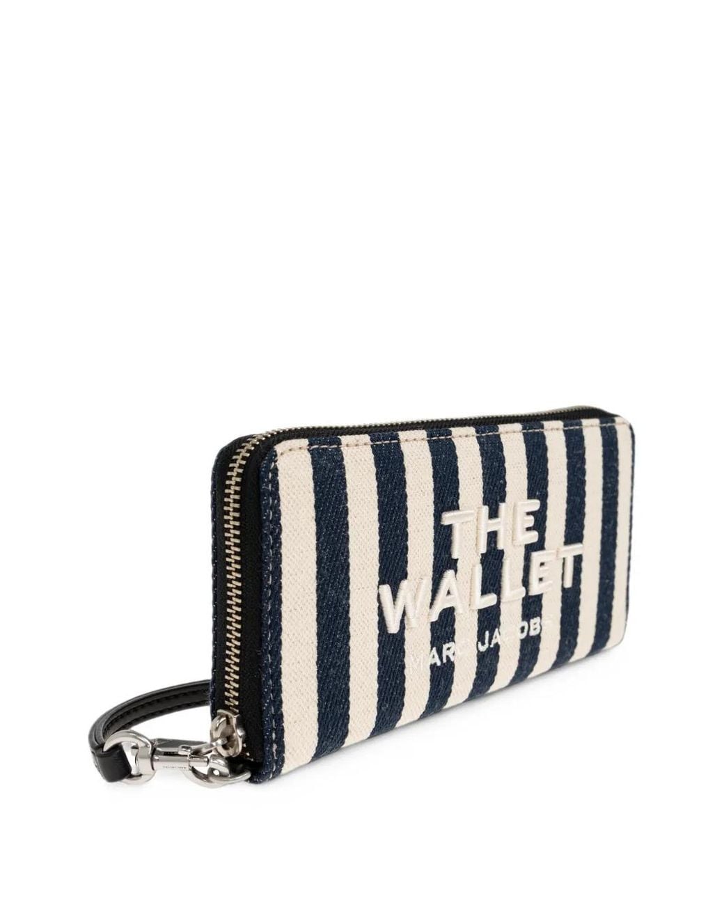 Marc Jacobs White The Wallet Striped Wallet
