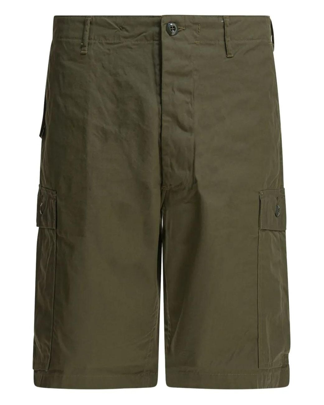 Buzz Rickson's Green Cargo Button-Fly Shorts for men