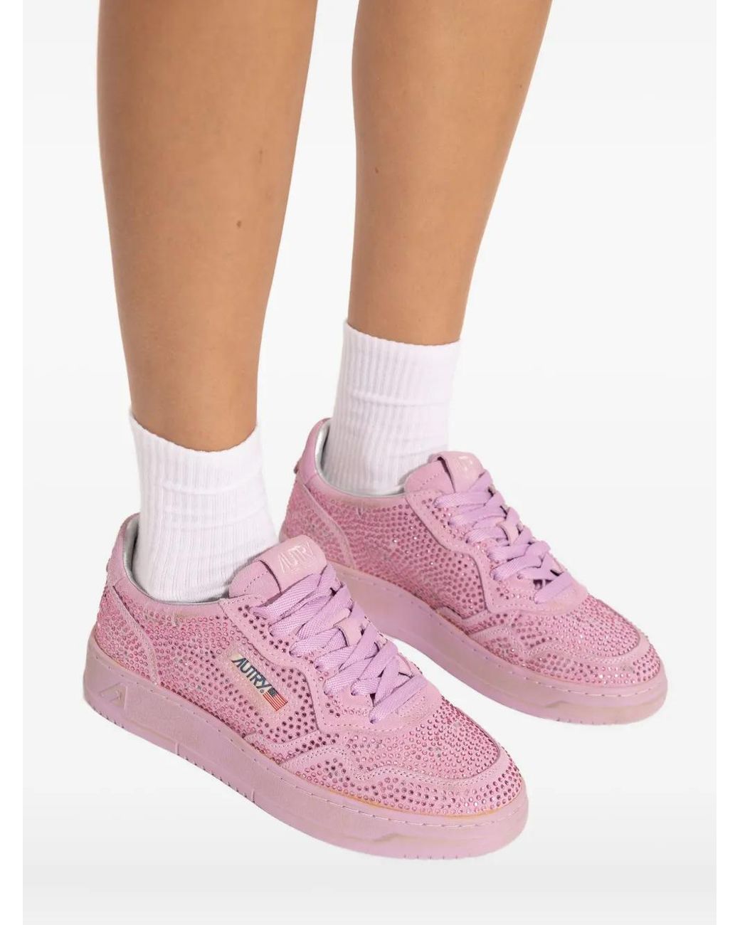 Autry Purple Medalist Low Sneakers