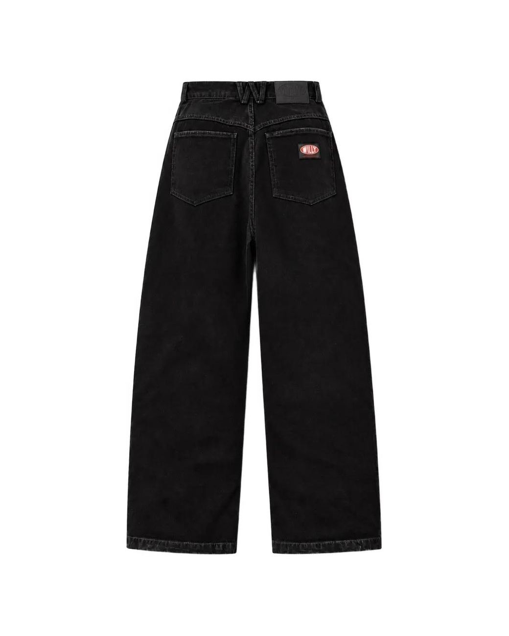 Willy Chavarria Black Bad Girl Barrel-Fit Jeans