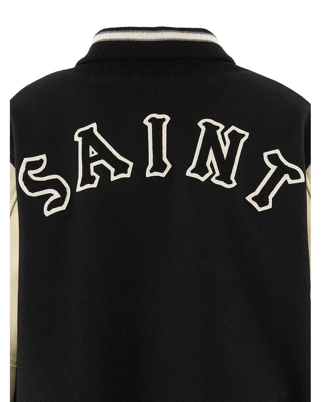 SAINT Mxxxxxx Black X Golden Bear Sportswear Sacred Heart Varsity Jacket for men