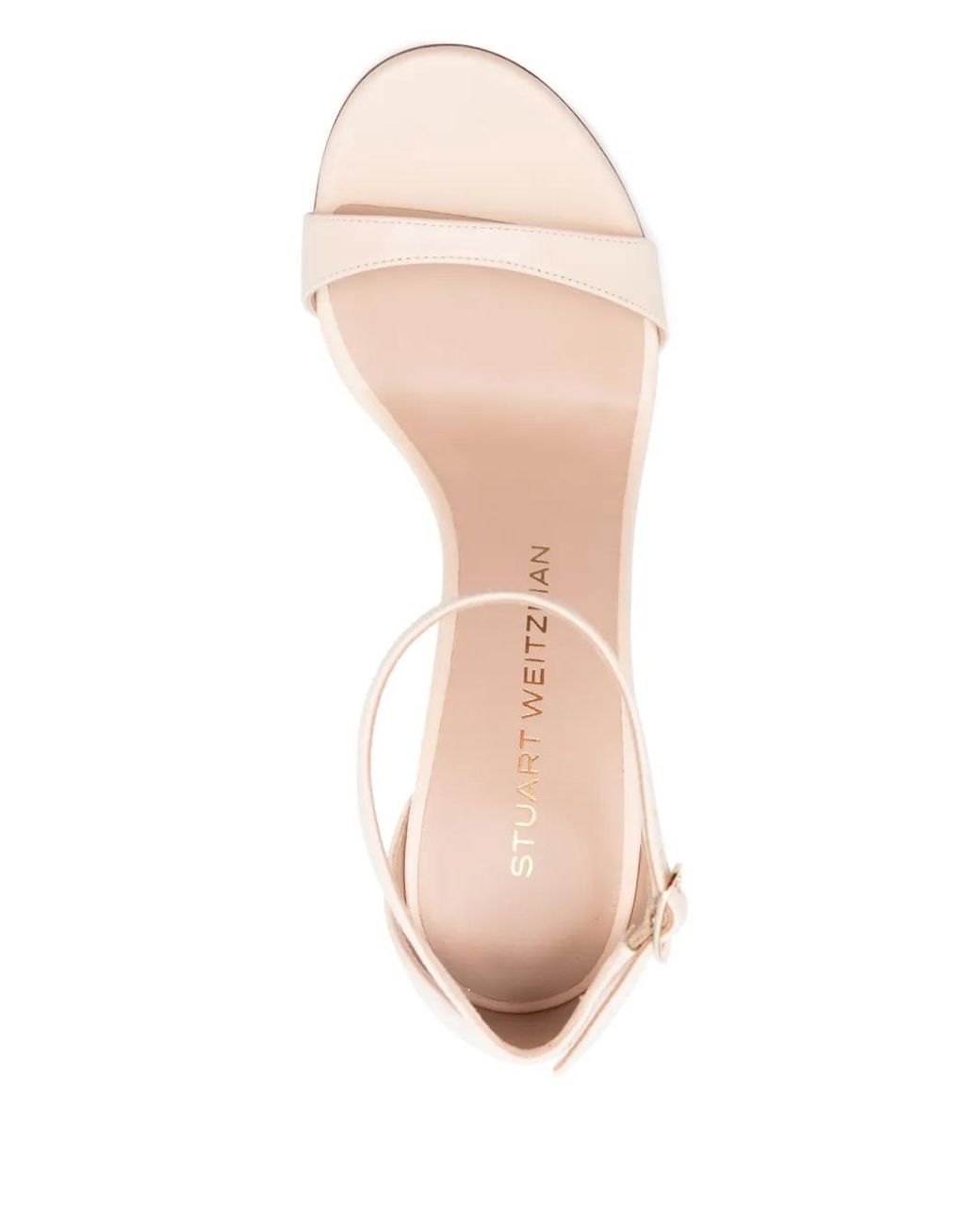 Stuart Weitzman White 100Mm Nudist Sandals