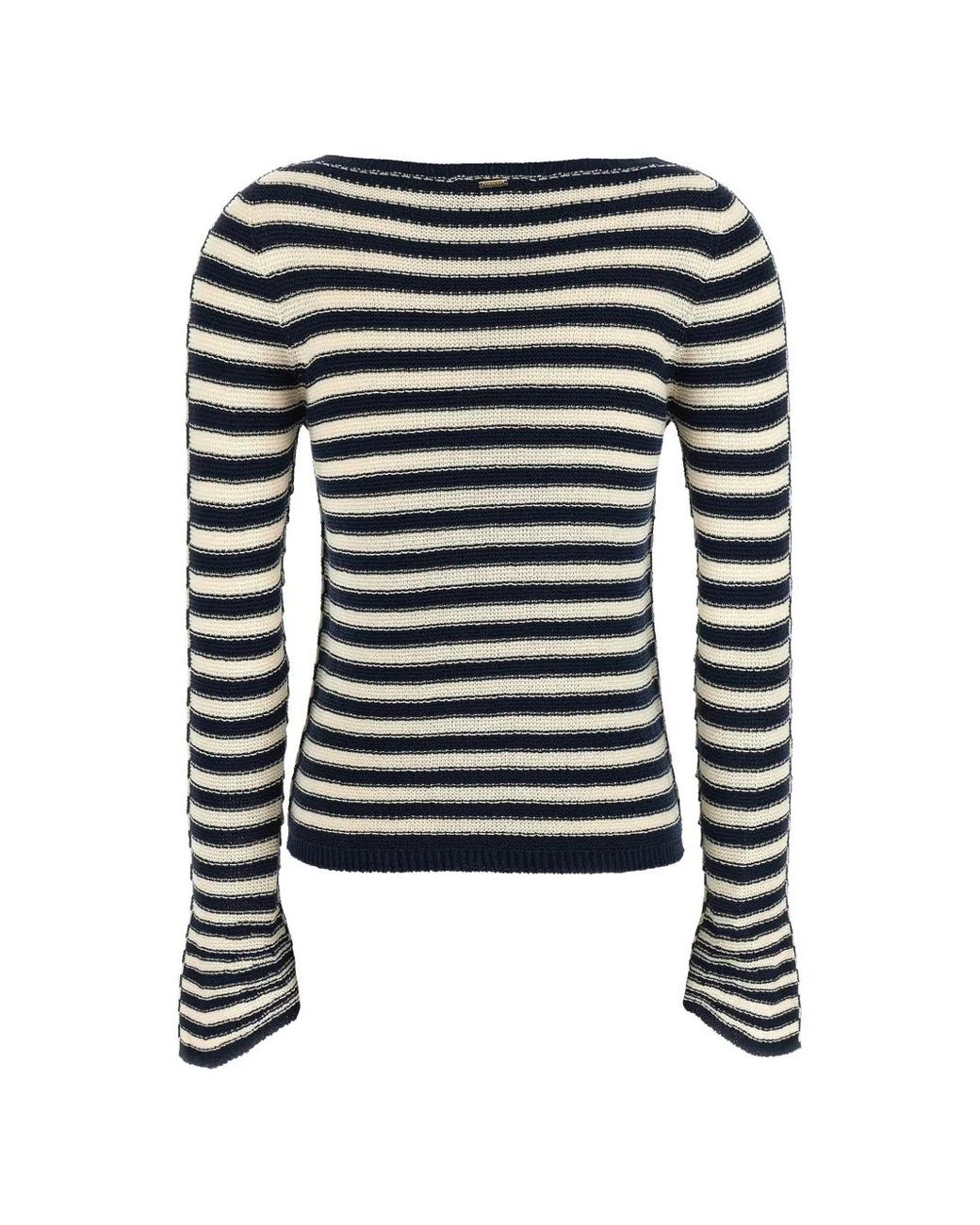 Twinset Black Striped Sweater
