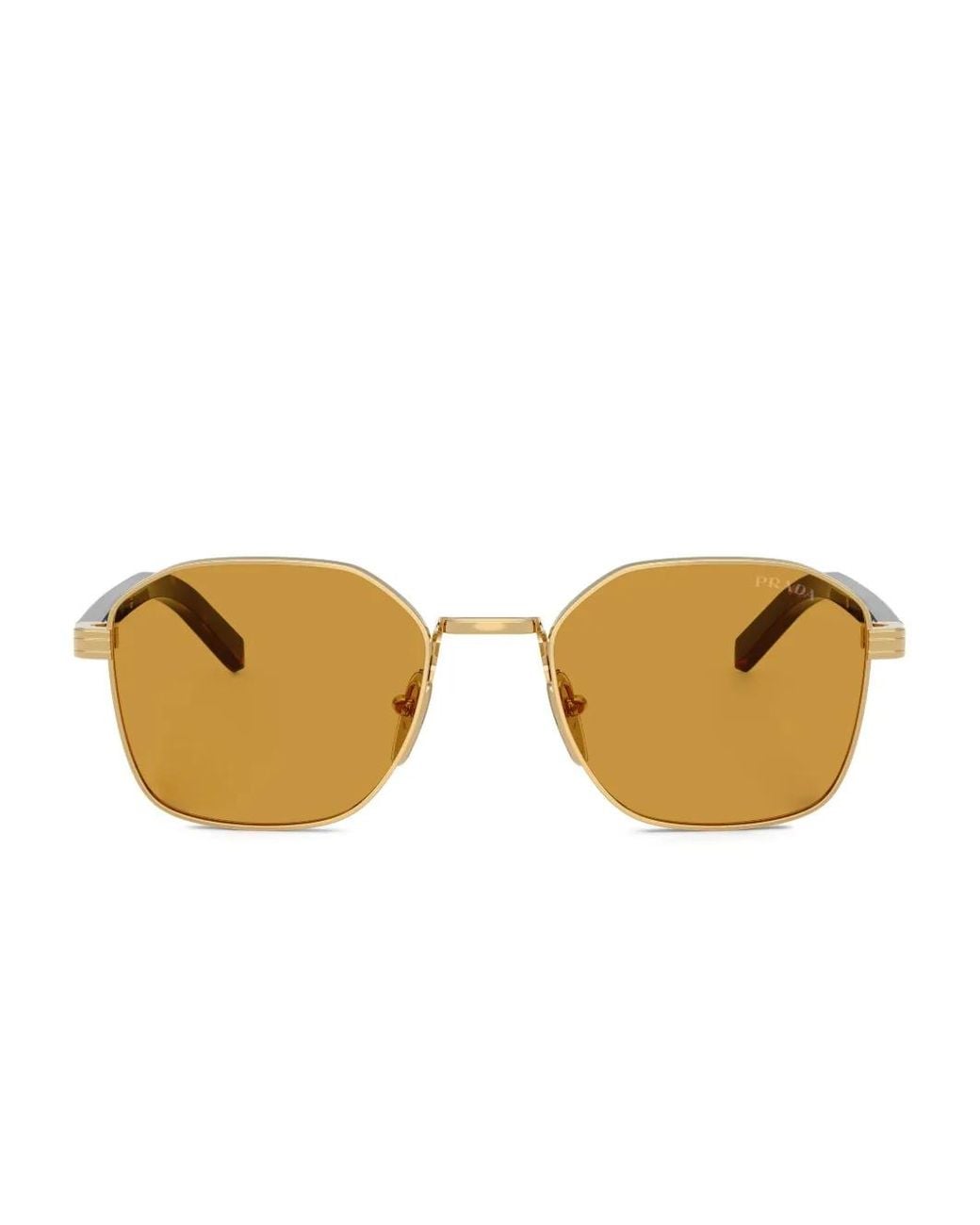 Prada Metallic Sunglasses With The Iconic Metal Plaque for men