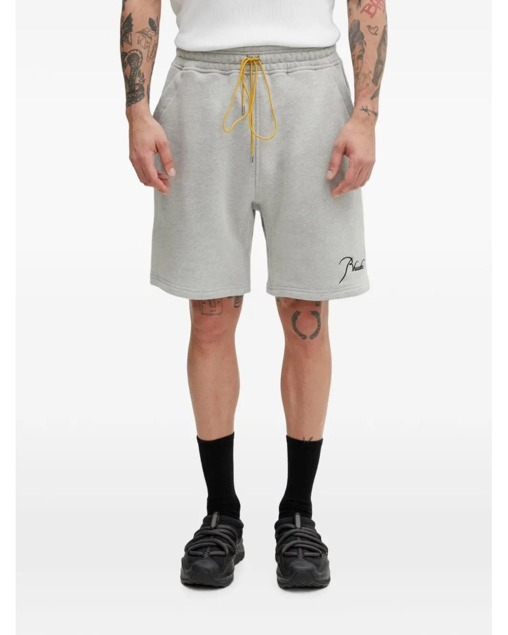 Rhude Gray Classique Sweat Shorts for men