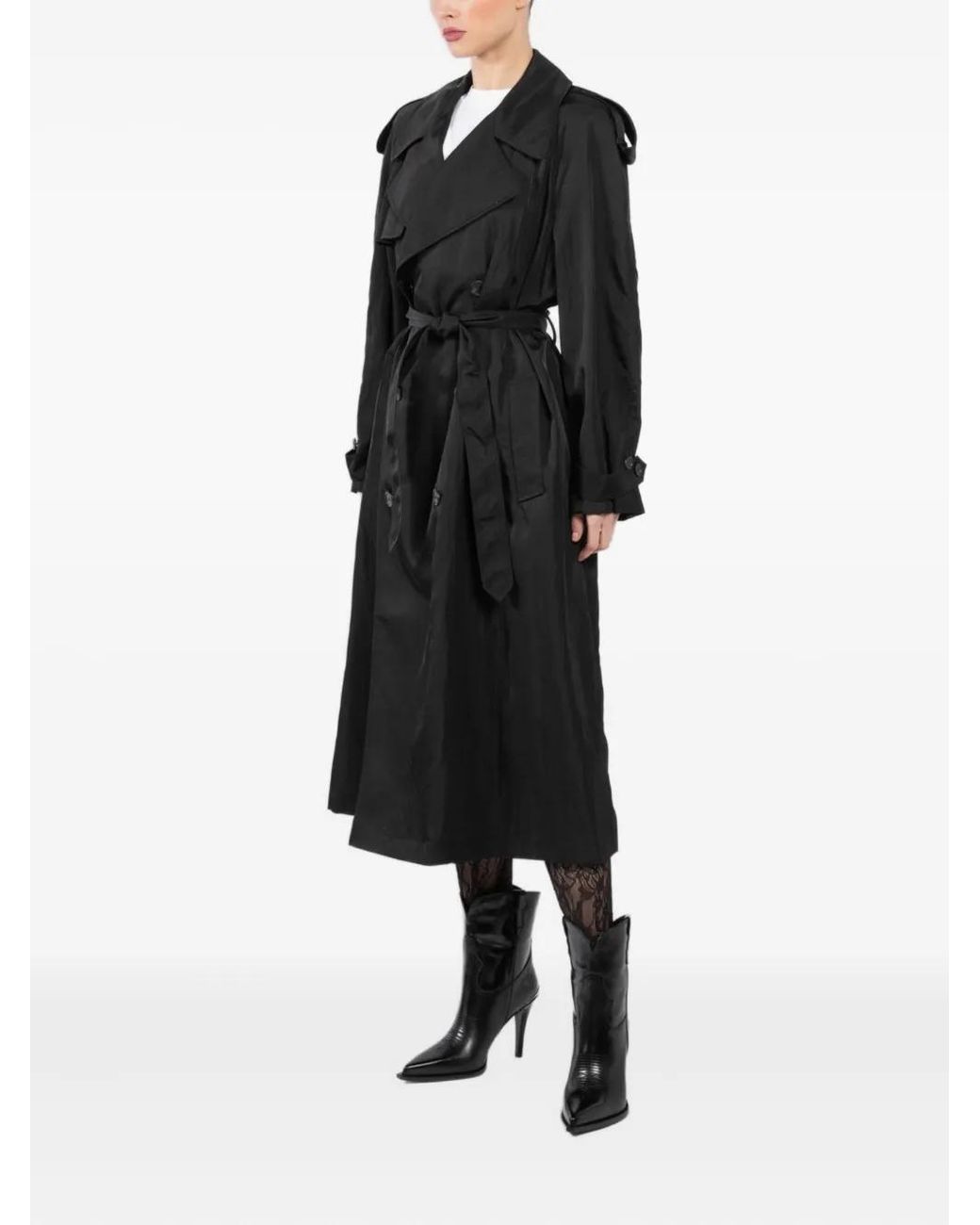 Wardrobe NYC Black Technical Trench Coat