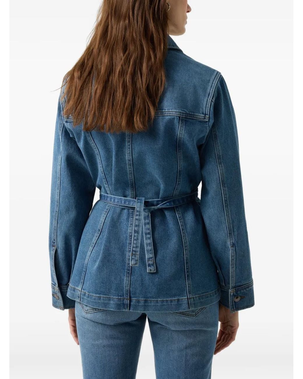 Bogner Blue Pelin Belted Denim Jacket