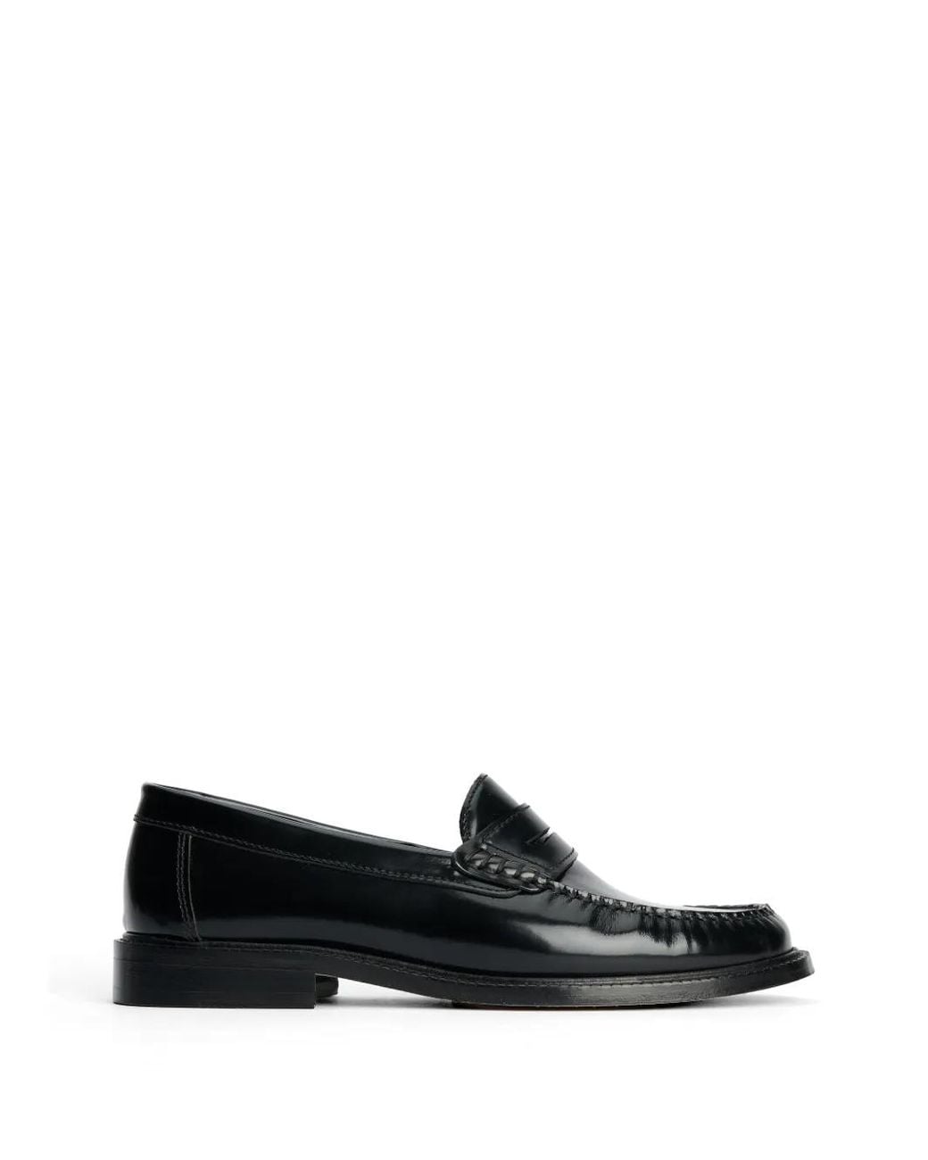 VINNY'S Black Yardee Moccasin Loafers for men