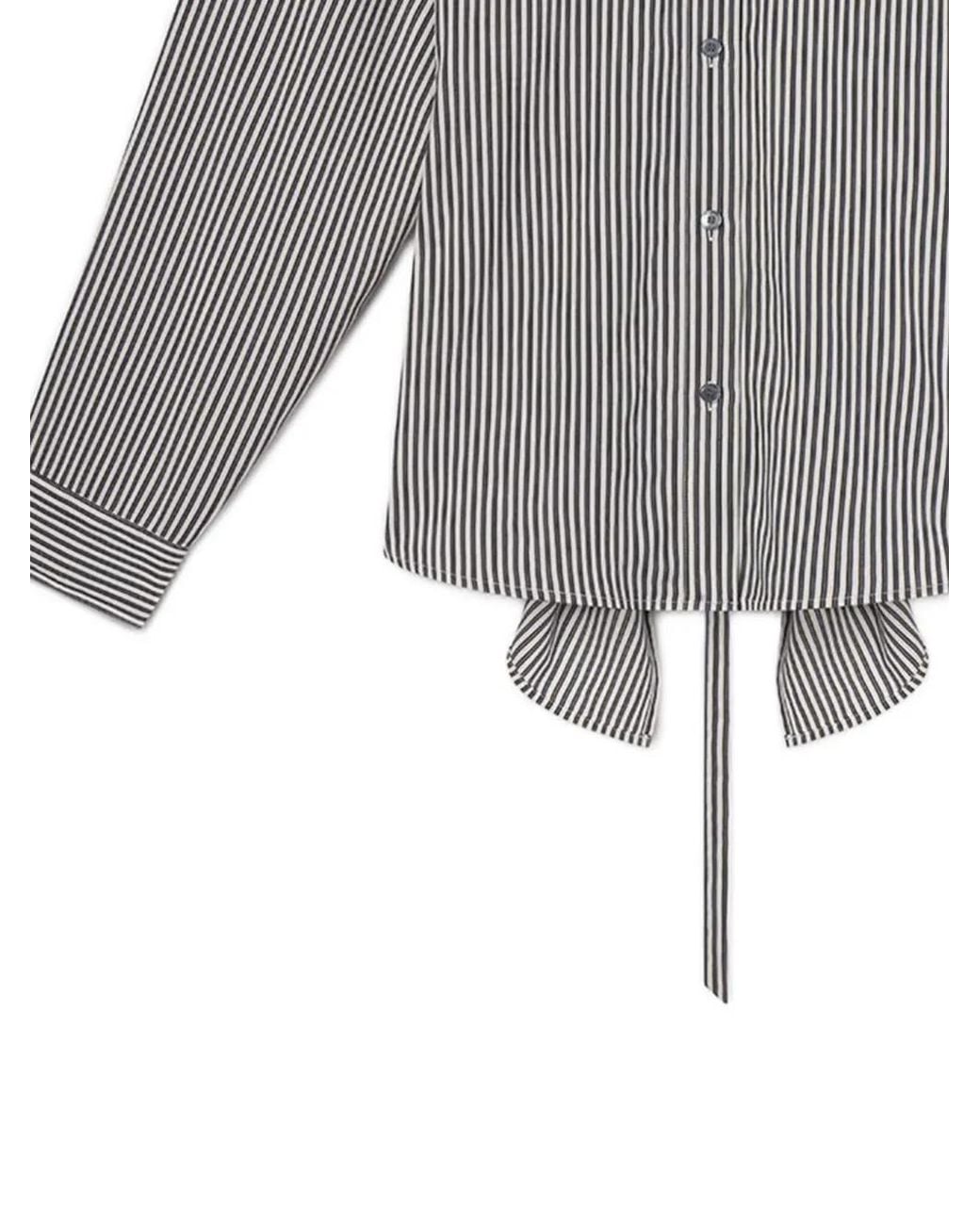 Agolde Gray Striped Shirt