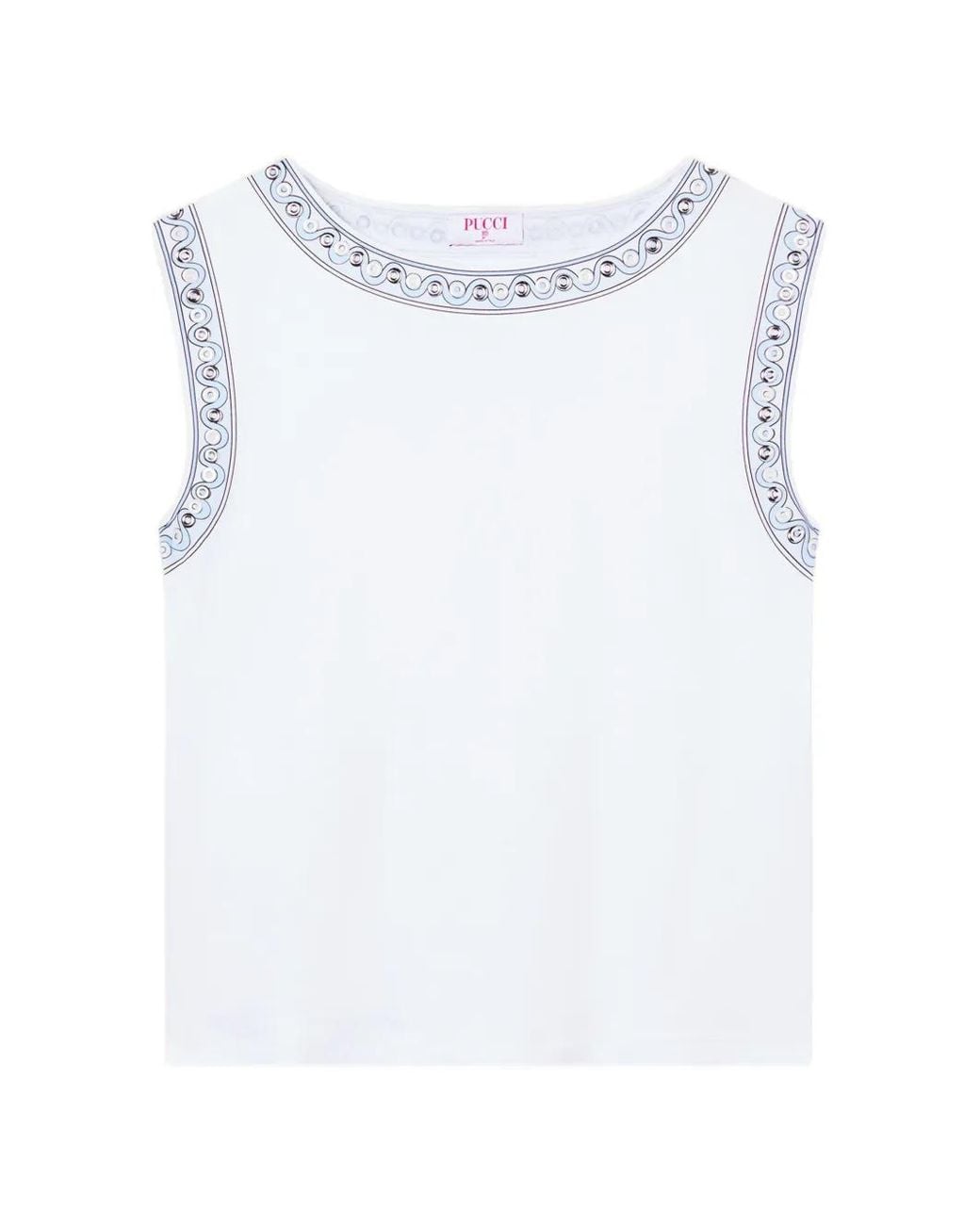 Emilio Pucci White T-Shirt With Metallic-Details