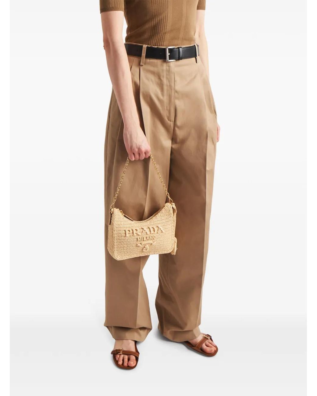Prada Natural Cotton Trousers