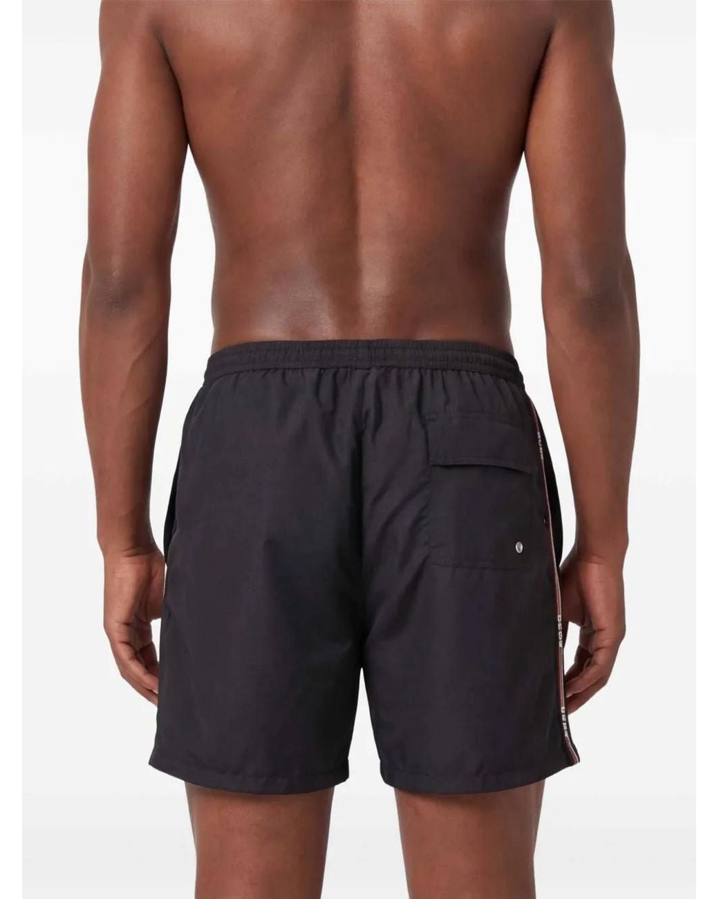 Gcds Black Logo Swim Shorts for men