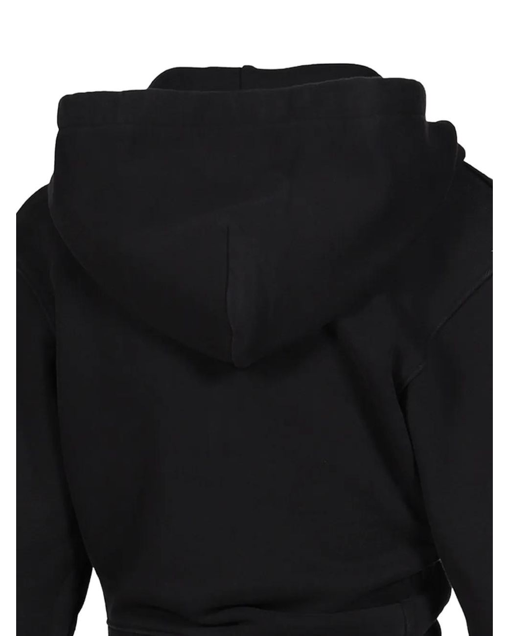 VAQUERA Black Logo-Print Twisted Hoodie