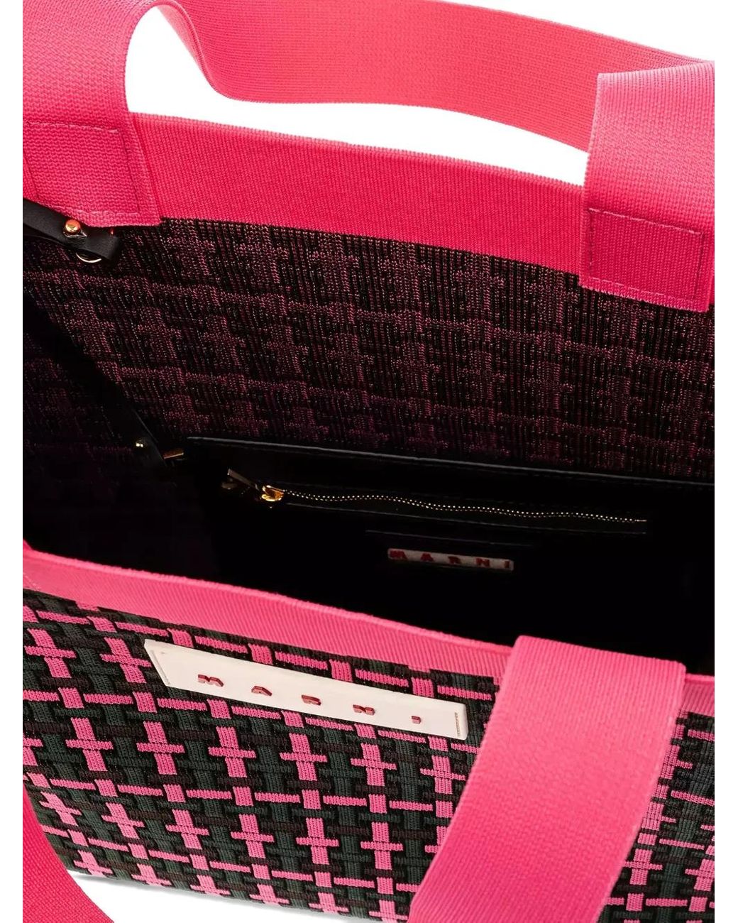 Marni Red Cotton-Blend Tote Bag
