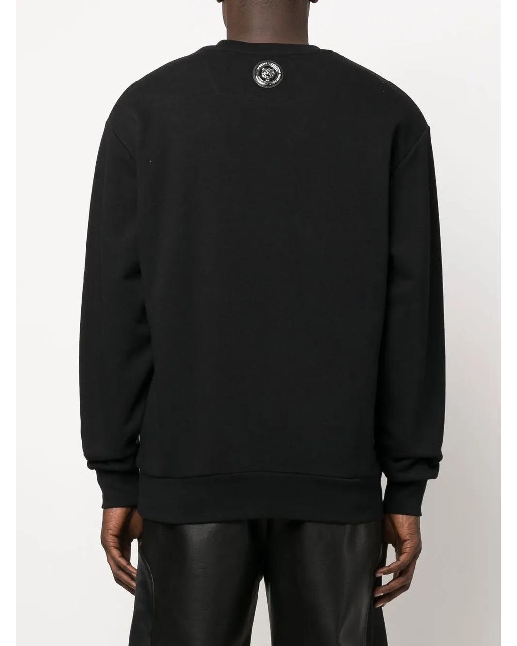 Philipp Plein Black Tiger Logo-Print Sweatshirt for men